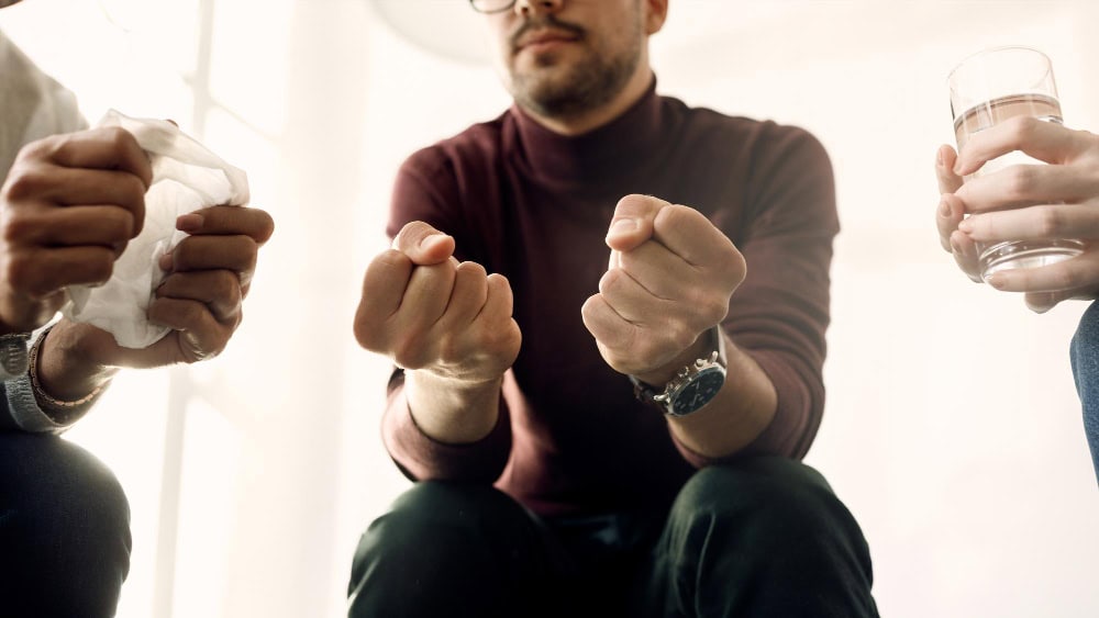 People participating in a group therapy session during cocaine addiction treatment in Itasca, IL at Fox Valley Behavioral Health.
