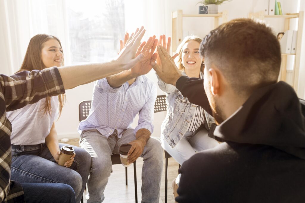 People enjoy group therapy as part of mental health treatment in Elmhurst, IL.